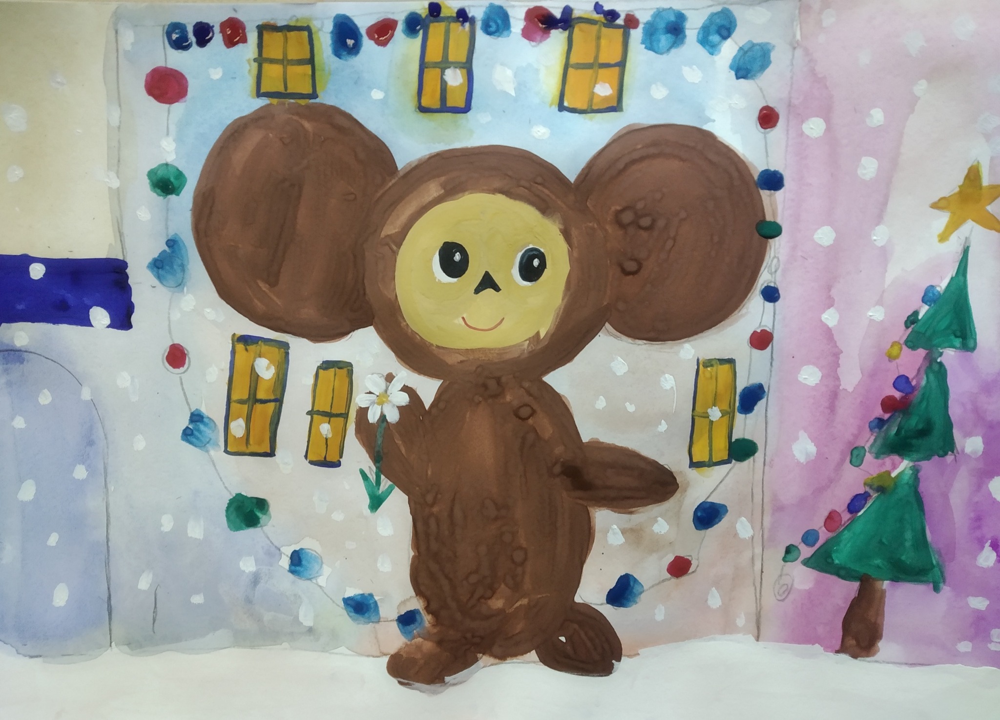 Детские рисунки учеников педагога-художника Андрея Степанова