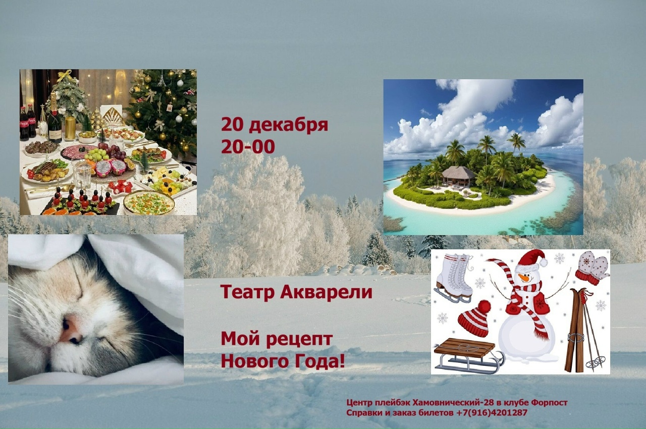 Новогодние афиши Плейбек спектаклей